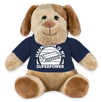 Harmonica Musican Is My Superpower Harmonica - MiniFeet® Dog Helge - french navy - Front