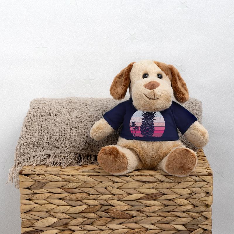 Pineapple Summer Sunset Vintage Beach Chien en peluche Helge MiniFeet®