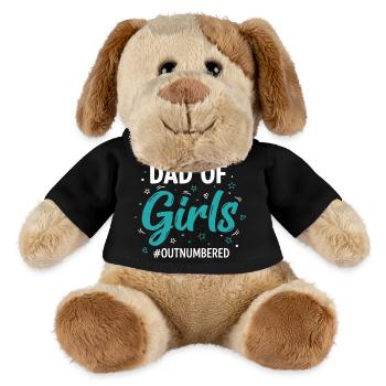 Papa fille dit Papa des filles - Chien en peluche Helge MiniFeet® - noir - Devant
