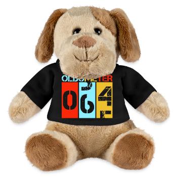 Oldometer 64 Sixty Fourth Birthday - MiniFeet® Dog Helge - black - Front