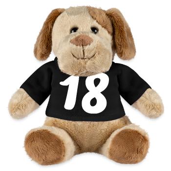 18. 18 YEARS OLD. 18th ANNIVERSARY. 18 BIRTHDAY. - MiniFeet® Dog Helge - black - Front