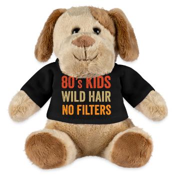 Enfants des années 80 : Cheveux en bataille. Pas de filtres. - Chien en peluche Helge MiniFeet® - noir - Devant