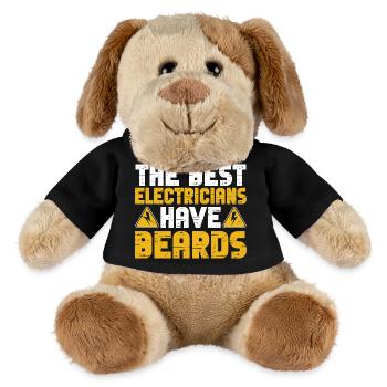 Les meilleurs électriciens ont des barbes d’artisans - Chien en peluche Helge MiniFeet® - noir - Devant