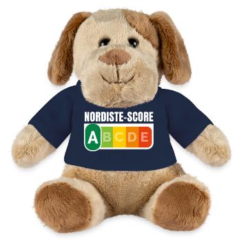 NORDISTE SCORE - Humour noir - Chien en peluche Helge MiniFeet® - bleu marine - Devant