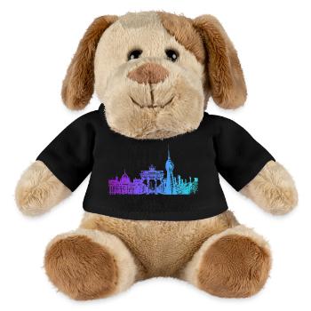 Berlin Stadt Skyline - MiniFeet® Hund Helge - Schwarz - Vorne