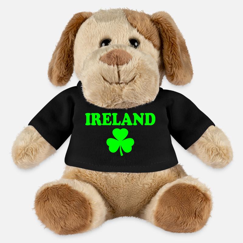 Trèfle d’Irlande - Chien en peluche Helge MiniFeet® - noir