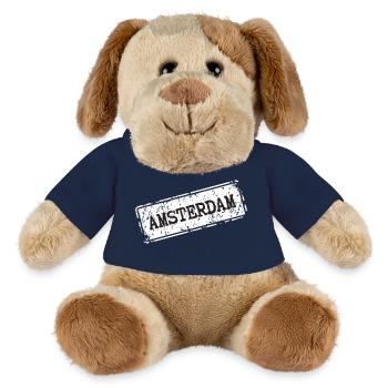 Style urbain d’Amsterdam - Chien en peluche Helge MiniFeet® - bleu marine - Devant