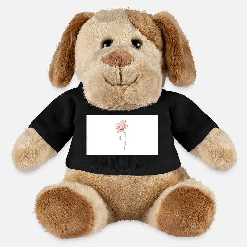 Delicate Flower Dream Line Drawing - MiniFeet® Dog Helge - black