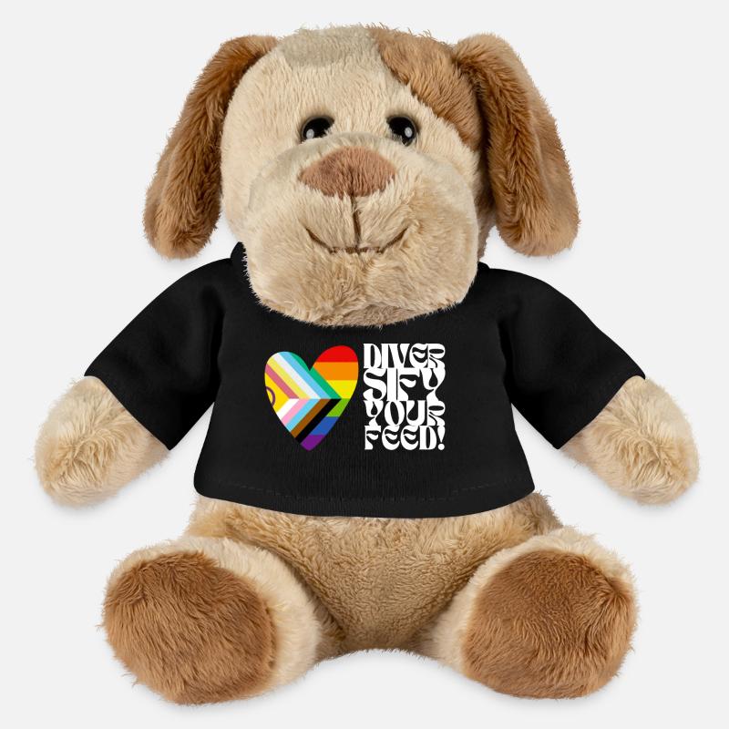 🌈♿ Diversify Your Feed–Progress Pride&Disability - MiniFeet® Dog Helge - black