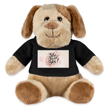 She Said Yes – Engagement Party Style - MiniFeet® Dog Helge - black - Front
