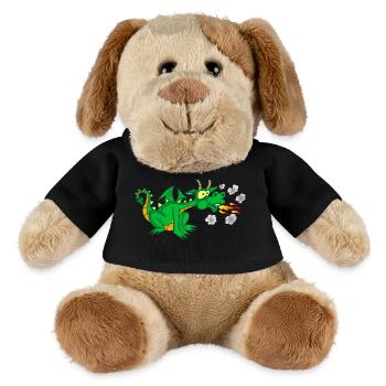 Le gentil dragon - Chien en peluche Helge MiniFeet® - noir - Devant