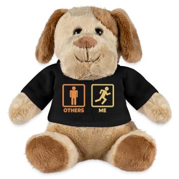 Läufer Strichfiguren - MiniFeet® Hund Helge - Schwarz - Vorne