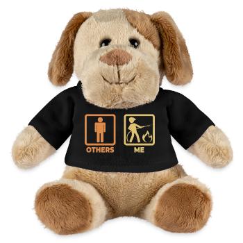 Figurines bâton de pompier - Chien en peluche Helge MiniFeet® - noir - Devant