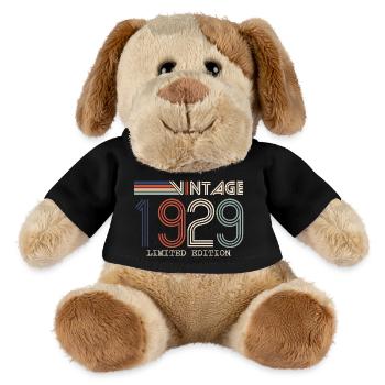 Jahrgang 1929 Jubiläumsgeschenk - Jahrgang 1929 - MiniFeet® Hund Helge - Schwarz - Vorne