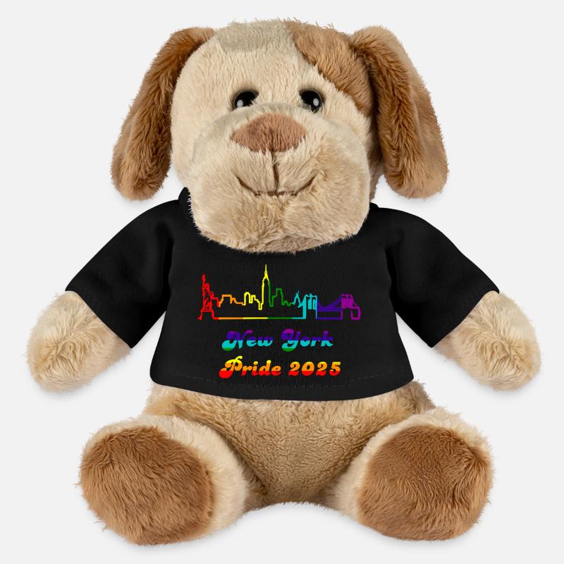 Fierté 2025 NY - Chien en peluche Helge MiniFeet® - noir