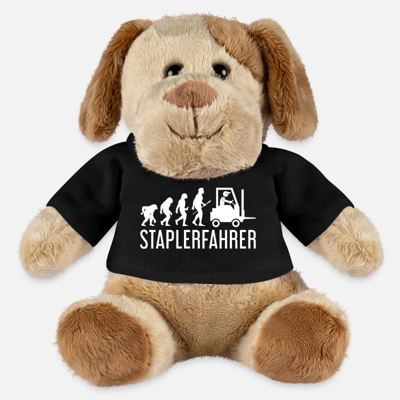 Conducteur de chariot élévateur Evolution - Chien en peluche Helge MiniFeet® - noir