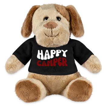 Campeur heureux – Motif camping - Chien en peluche Helge MiniFeet® - noir - Devant