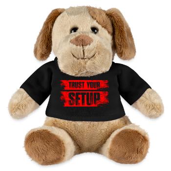 Trust your Setup Aktienmarkt Börse Trader - MiniFeet® Hund Helge - Schwarz - Vorne