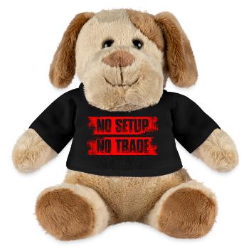 No setup no trade Aktienmarkt Börse Trader - MiniFeet® Hund Helge - Schwarz - Vorne