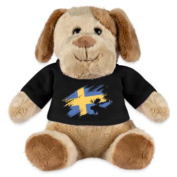 Sweden Flag - Elk - MiniFeet® Dog Helge - black - Front