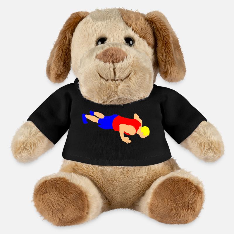 Pompes - Chien en peluche Helge MiniFeet® - noir