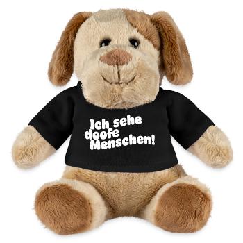 I see stupid people - MiniFeet® Dog Helge - black - Front