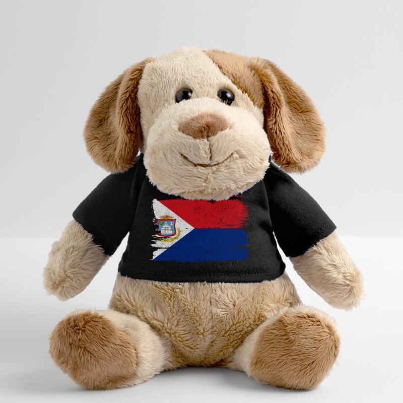 Drapeau de Saint-Martin Drapeau de la paix Vintage Chien en peluche Helge MiniFeet®