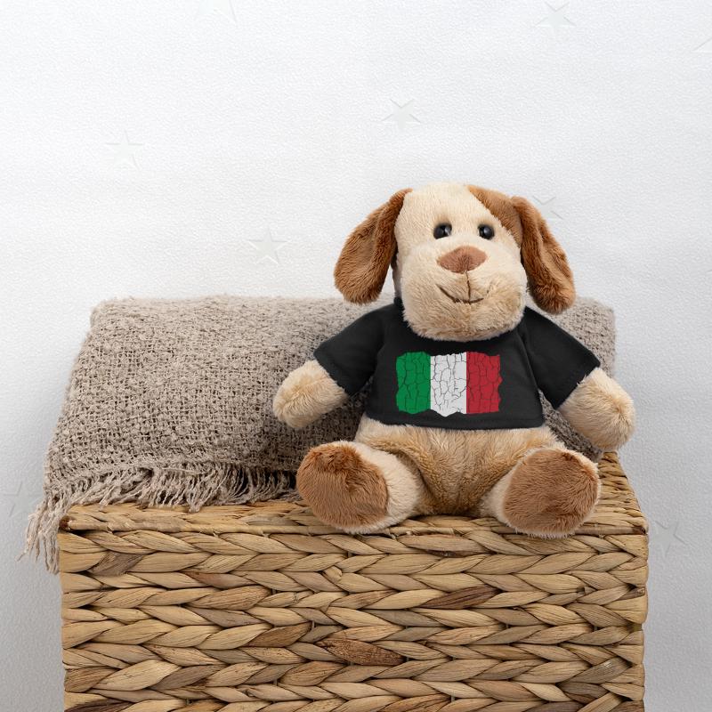 Conception du drapeau de l’Italie Style grunge Chien en peluche Helge MiniFeet®