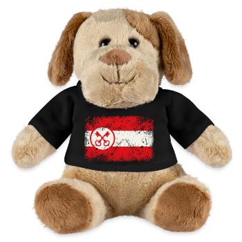 Drapeau de Leiden - Chien en peluche Helge MiniFeet® - noir - Devant