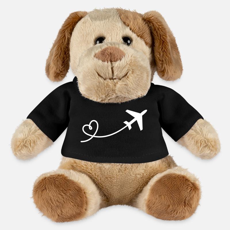 Flugzeug Herz - MiniFeet® Hund Helge - Schwarz