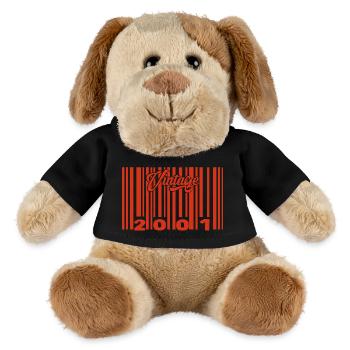 Vintage 2001 Born In 2001 24 Year Old Bar Code Anniversai - MiniFeet® Dog Helge - black - Front
