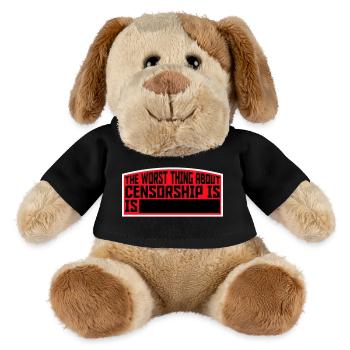 The Worst Thing About Censorship Is Funny Irony - MiniFeet® Dog Helge - black - Front