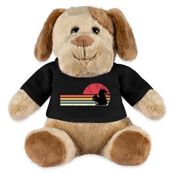 retro squirrel - MiniFeet® Dog Helge - black - Front
