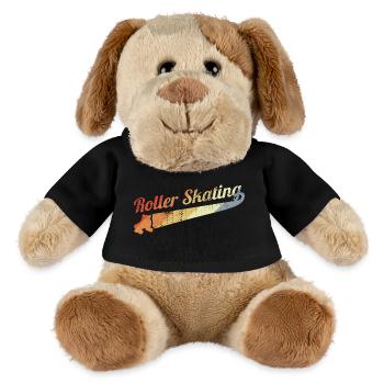 Vintage Rollschuhlaufen - MiniFeet® Hund Helge - Schwarz - Vorne