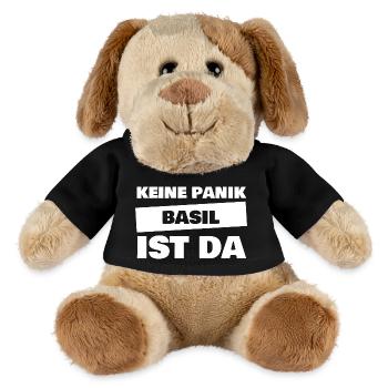 Cadeau pour le basilic - Chien en peluche Helge MiniFeet® - noir - Devant