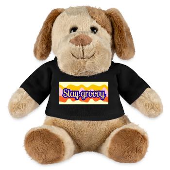 Stay Groovy Retro Wellen Design - MiniFeet® Hund Helge - Schwarz - Vorne