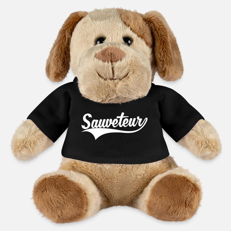 Sauveteur - Chien en peluche Helge MiniFeet® - noir