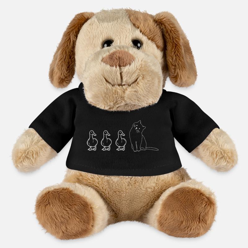 Cute Animals Ducks and Cat - MiniFeet® Dog Helge - black