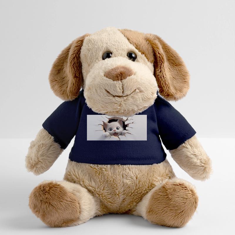 Petit chat 3D dans un trou Chien en peluche Helge MiniFeet®