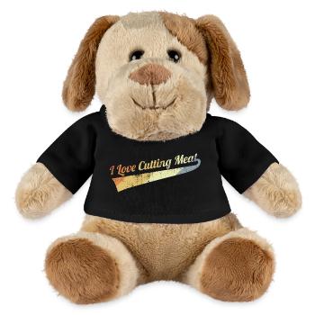 I love to cut meat - MiniFeet® Dog Helge - black - Front