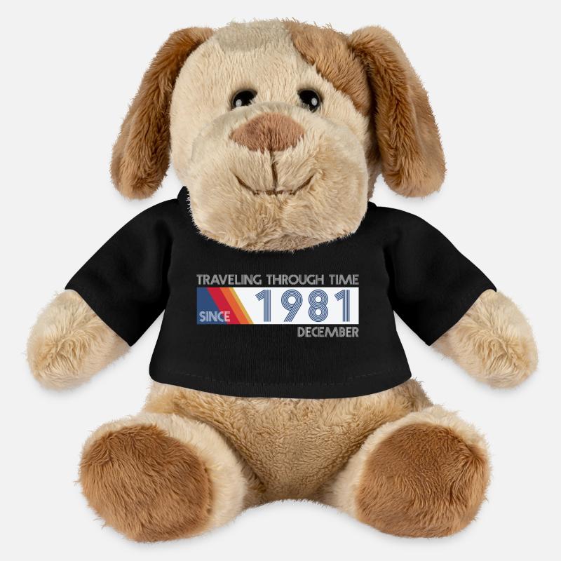 Funny Zeitreise Geburtstags Design December 1981 - MiniFeet® Hund Helge - Schwarz