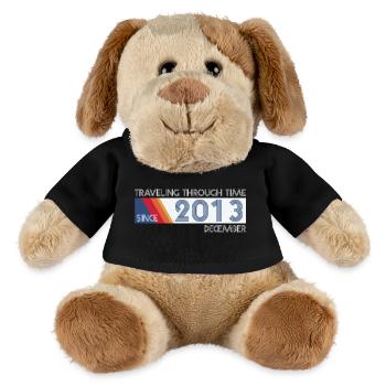 Drôle de voyage dans le temps anniversaire Design décembre 2013 - Chien en peluche Helge MiniFeet® - noir - Devant