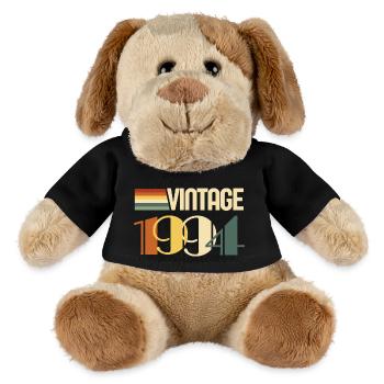 Jahrgang 1994 - 1994 Jubiläumsgeschenk - MiniFeet® Hund Helge - Schwarz - Vorne