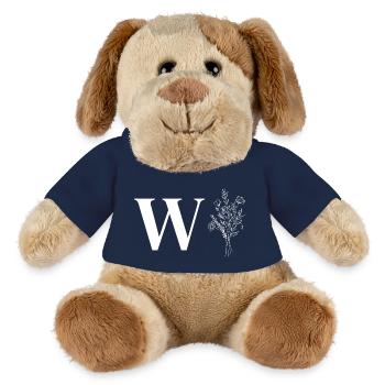 Minimalistisches Blumen-Lette - MiniFeet® Hund Helge - French Navy - Vorne