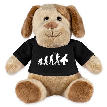 Weightlifting Evolution Female Powerlifter Gym Gif - MiniFeet® Dog Helge - black - Front