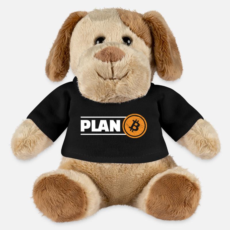Bitcoin Plan B - Chien en peluche Helge MiniFeet® - noir