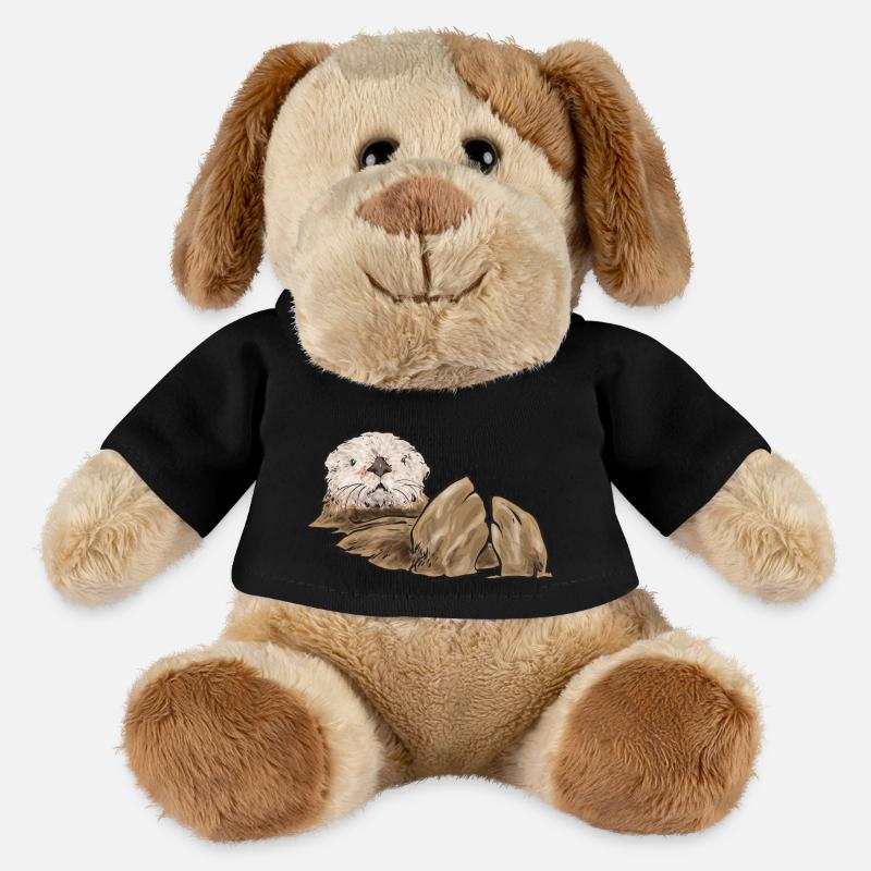 Loutre de mer - Chien en peluche Helge MiniFeet® - noir