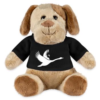 Elegant flying mute swan - MiniFeet® Dog Helge - black - Front