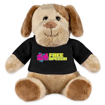 Vibrant graffiti free speech t-Shirt design - MiniFeet® Dog Helge - black - Front