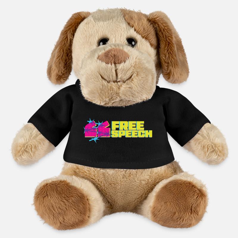 Vibrant graffiti liberté d’expression t-Shirt design - Chien en peluche Helge MiniFeet® - noir